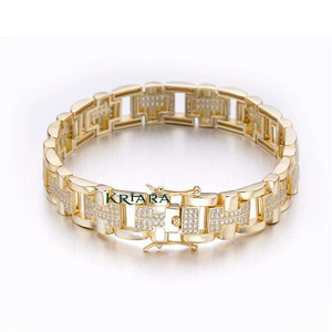 กำไลข้อมือเพชรเพาะเลี้ยงเคลือบทอง 18K 925 ทรงกลมเจียระไนแบบบริลเลียนท์ หรูหราสำหรับทุกเพศ เหมาะสำหรับสวมใส่ทุกวัน - Product Image 1