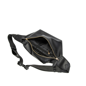 Bolso de Pecho Negro Minimalista Tejido con Cierre de Cremallera, Microfibra, Cuero Sintético, Bandolera para Hombre, Uso Diario, Moderno, para Todas las Temporadas - Product Image 4