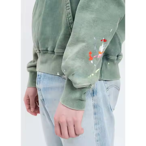 Sweat à capuche homme personnalisé avec logo, 100 % coton, coupe oversize, imprimé vintage effet délavé, cordon de serrage réglable, pull à capuche pour homme - Product Image 6
