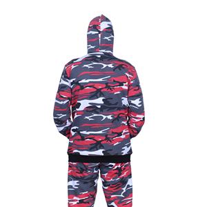 Logo personnalisé Nouveaux hommes Sports Broderie Logo Unisex Streetwear Polaire Camouflage Pulls Hoodies & Sweat-shirts - Product Image 2