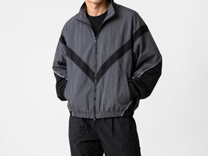 Wholesale Customizable <b>Racer</b> Starter Windbreaker <b>Jacket</b> zipper Closure Windproof Sporty collar Quarter-Zip Loose fit custom logo - Product Image 4