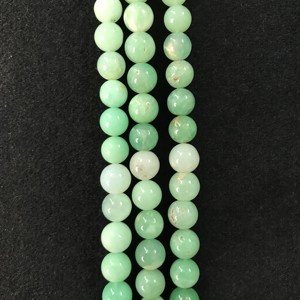 Cuentas de Crisoprasa 100% Naturales, Certificadas por IGI, Grado AA, Lisas, de 8mm-10.5mm, Color Verde Piedra, Fire Vivaaz Gems Jaipur - Product Image 6