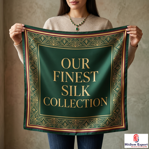 Foulard carré tendance imprimé sur mesure effet soie, châle, écharpe, fabricant et fournisseur de textiles OEM ODM à marque privée - Product Image 2
