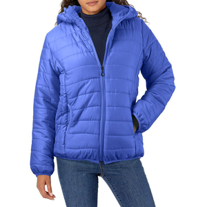 <b>Women's</b> Hooded Insulated Winter <b>Puffer</b> <b>Jacket</b> Quilted Cotton Filled Raw Processing <b>Waterproof</b> Eco-Friendly Regular Length - Product Image 1