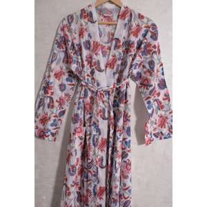 Robe kimono en coton à imprimé bohème pour femmes, peignoir floral, vêtement décontracté pour la maison, peignoir confortable, vêtements de nuit - Product Image 3