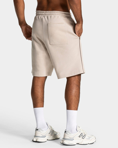 Pantalones Cortos Deportivos para Hombre al por Mayor, Color Azul Azur con Líneas en Contraste, Felpa de Algodón Grueso, Transpirables, con Logotipo Personalizado, OEM y ODM - Product Image 2