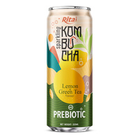 Rita Sparkling Kombucha 320ml Saveur de mangue avec prébiotique OEM Vietnam Type de purée de boisson au thé fruité rafraîchissant exporté en boîte