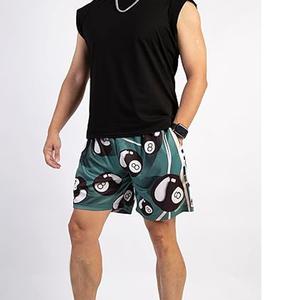 OEM Breathable Comfortable 100% Polyester <b>Mens</b> Mesh <b>Shorts</b> 5-inch Inseam Custom Floral Camouflage <b>Pattern</b> Heavyweight Drawstring - Product Image 3