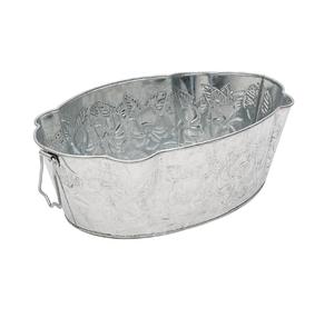 Seau à glace galvanisé, grande glacière galvanisée pour boissons, seau à glace pour fêtes, seaux à boissons en métal épais avec poignées - Product Image 1