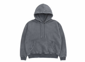 เสื้อฮู้ดดี้ผู้ชายแบบมีซับใน ผ้าหนา 400 กรัม ทรงโอเวอร์ไซส์ ตกแต่งด้วยงานปักคริสตัลเต็มตัว ล้างสีแบบแอซิดวอช ทรงบ็อกซี่ พิมพ์ลายด้วยเทคนิค DTG - Product Image 2