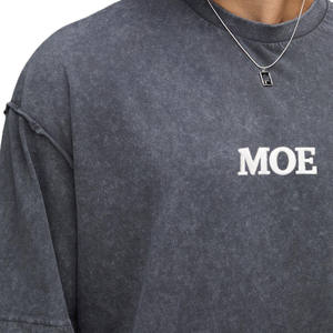 T-shirt Homme Oversize en Coton Lavé 240 GSM, Jersey Simple, Épaules Tombantes, Manches Longues, Style Streetwear, Fournisseur OEM - Product Image 3
