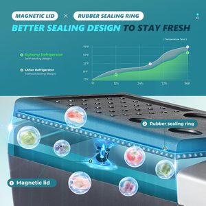 Refrigerador EUHOMY de 12 Voltios, Enfriador Eléctrico con Compresor de 19QT (18L), Control por Aplicación, Refrigerador Portátil para Automóvil de 12/24V CC - Product Image 3