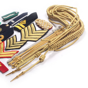 Cordons d'épaule et lanières de cérémonie en fil doré pour uniformes, couleurs personnalisées, en matériau recyclé - Product Image 1