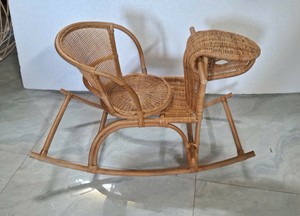 Silla mecedora de ratán natural hecha a mano, estilo vintage, juguete para niños, mecedora para niños, muebles para guardería de Vietnam - Product Image 2