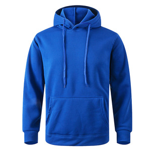 Men's Black Hooded Sweatshirt Regular Fit Cotton French Terry Casual Pullover with Front Pocket Autumn Wear - Product Image 3