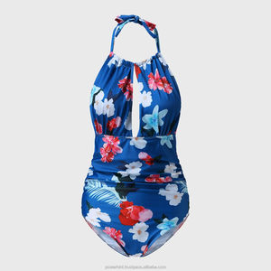 Customized Women Solid 1-Piece Swim Dress Training Competition Beachwear Professional Swimwear - Product Image 2