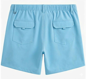 Shorts de sport pour hommes en Spandex/Polyester de qualité supérieure, respirants, pour la course et la gym, taille mi-haute, fermeture élastique, logo brodé, séchage rapide - Product Image 2