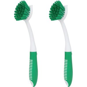 Set di 2 Spazzole per Piatti con Manico e Raschietto Integrato per Lavello, Pentole e Padelle - Spazzole per Pulizia Facile - Product Image 1