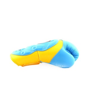 Guantes de Boxeo TWINS de Puño Largo Azul Cielo y Amarillo, Guantes de Boxeo TWINS de Cuero Premium para Entrenamiento Profesional, Guantes de Sparring TWINS - Product Image 6