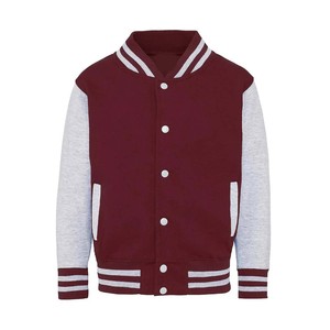 Men's Black Varsity Jacket With Gray Sleeves And Striped Cuffs Casual Cotton Polyester Blend Autumn Wear - Product Image 6