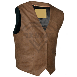 Nouveauté : Gilet en cuir pour homme, fabrication en usine, respirant, avec design personnalisé, service OEM - Product Image 4