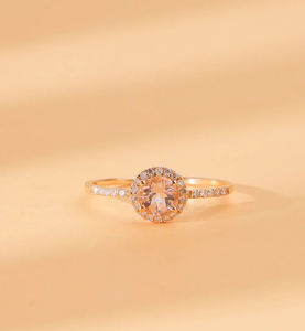 Bague de fiançailles de luxe vintage plaquée or avec halo de diamants de laboratoire haute pureté pour femme, certifiée IGI, cadeau de mariage et d'anniversaire - Product Image 4
