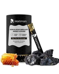 Palitos de Miel con Shilajit para Aumentar la Energía, la Concentración, el Bienestar y la Inmunidad - Suplemento Diario Dulce con Minerales Naturales en Frasco de Vidrio - Product Image 1