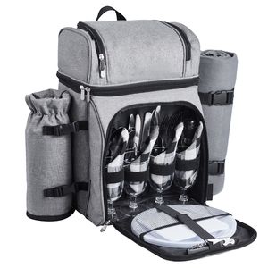 Zaino da Picnic alla Moda per 4 Persone con Scomparto Termico, Portabottiglie/Vino Staccabile, Zaino da Spiaggia Isolato - Product Image 5