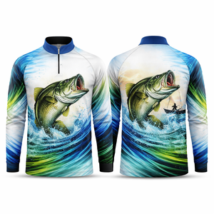 Camiseta de Pesca Personalizada, Sublimada por Completo, Manga Larga, Protección UV, Secado Rápido, Transpirable, Antibacteriana - Product Image 6