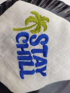 Serviettes en tissu brodées sur mesure avec motif palmier, style monogramme, réutilisables, décoration de table pour anniversaires, mariages, fêtes et événements - Product Image 6