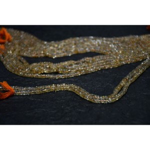 Citrine Tyre Beads Natural Gemstone Rondelle Stone Beads 8mm Strands <b>for</b> Wholesale Jewelry Making Jaipur India - Product Image 3
