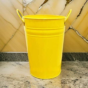 Exquisito cubo vintage, maceta para suelo, opción multicolor, interior, exterior, hogar, jardín, decoración, macetas de Metal galvanizado - Product Image 3