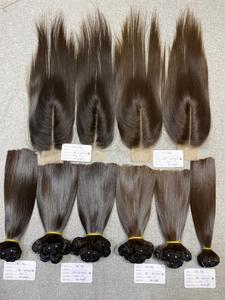 Peluca vietnamita 100% HD con cierre frontal de encaje, lisa, con base de espuma y cabeza de maniquí # Cabello 1B con Cutícula Alineada, Precio de Fábrica - Product Image 4