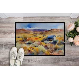 Nevada Sagebrush Watercolor Doormat Non Slip Washable Low Pile 24H X 36W <b>Indoor</b> Outdoor Entryway Rug Front <b>Door</b> <b>Mat</b> - Product Image 2