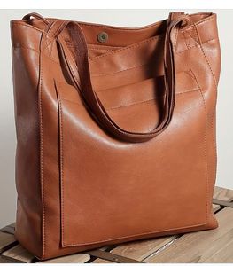 Traditional Style Leather <b>Tote</b> Bag With Two Handles Open To Durabl Designs Unisex Casual Daily Use Leather Handbags For Sale - Product Image 5