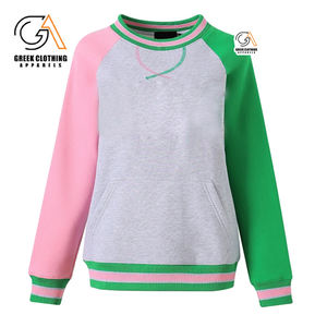 Vente en gros de vêtements Alpha Kapa pour femmes, sweat-shirt court à manches longues en polaire uni pour l'hiver, style streetwear - Product Image 5