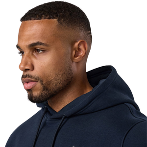 Mens Navy Blue Hooded Straight Leg <b>Tracksuit</b> Casual Sportswear Hoodie and Pants Set Winter Activewear Comfortable Daily Wear - Product Image 3