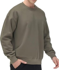 Sudadera de Color Liso para Hombre, Informal, para Uso Diario, de Algodón Suave, de Manga Larga, Cómoda, Estilo Moderno y Minimalista - Product Image 3
