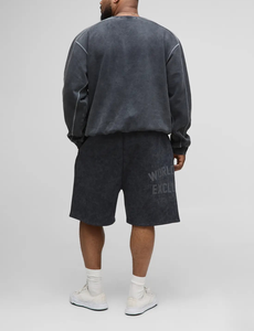 Winter Street Wear Oversized Fleece Thick 100% Cotton 380 GSM Oversized Boxy Fit Crew Neck Acid Washed Men's <b>Sweatshirt</b> OEM Made - Product Image 6