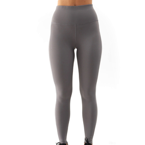 Polyester Spandex High Waisted Tummy <b>Leggings</b> Grey Yoga Pants <b>Butt</b> <b>Lift</b> Tights Sports Fitness <b>Leggings</b> Made In Pakistan - Product Image 3