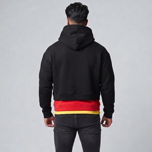 เสื้อฮู้ดดี้ผู้ชาย 3 ชั้น ขนาดใหญ่พิเศษ ผ้าฟลีซ 400 GSM เสื้อฮู้ดดี้แบบสวมหัว สไตล์ฤดูหนาวสำหรับผู้ชาย เสื้อฮู้ดดี้ 3 ชั้นสำหรับผู้ชาย - Product Image 2