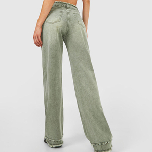 Pantalon crayon en jean pour femme de qualité supérieure, respirant, en coton, avec fermeture éclair, décontracté, à lacets, avec poches, grande taille, hiver, style urbain - Product Image 5