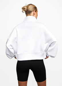 Sweat-shirt demi-zippé délavé pour femme de haute qualité et abordable - Confortable et idéal pour un usage quotidien - Product Image 2