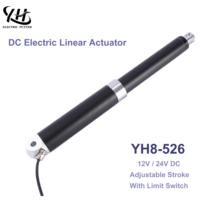 Actionneur linéaire DC silencieux avec retour de capteur Hall 24V IP66 étanche 80W pour ventilateur électrique, bateau, ventilation et appareils électroménagers