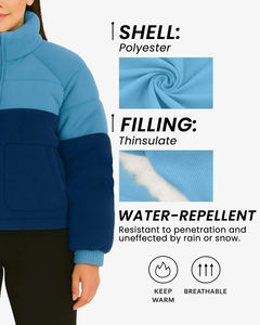 เสื้อแจ็คเก็ตพัฟเฟอร์โอเวอร์ไซส์สีสันตัดกันสำหรับผู้หญิง คุณภาพสูง ลดราคาพิเศษ เสื้อโค้ทบุผ้านวมทันสมัย ระบายอากาศได้ดี เหมาะสำหรับใส่ในฤดูหนาว สไตล์สตรีทแวร์ - Product Image 5