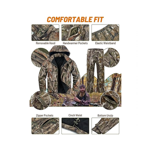 Factory Price High Quality Men Hunting Suits Breathable Lightweight Custom Design Cheap price Men Hunting Suits - Product Image 4