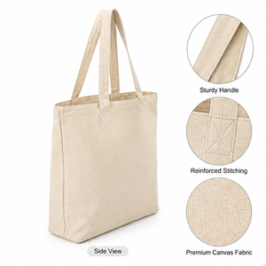 Sac fourre-tout en toile personnalisé, tissu de qualité supérieure, réutilisable, idéal pour les commandes en gros et en vrac - Product Image 2