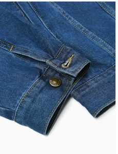 Veste en jean pour homme TRIBON SPORTS TS-Mdj-010, mélange de coton lavé, coupe classique, fermeture à boutons, couleur unie, col rabattu, classique - Product Image 6