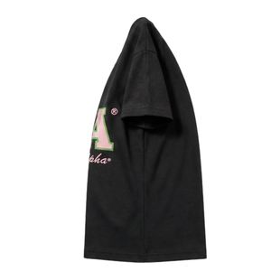 T-shirt noir à imprimé lettres AKA pour femme, manches courtes, décontracté, en coton, motif graphique, haut tendance streetwear, vêtements pour femmes, vente en gros - Product Image 3