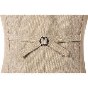 Gilet en tweed croisé sur mesure pour homme, motif chevrons de qualité supérieure, gilet de costume classique et habillé pour affaires et mariages - Product Image 3